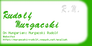 rudolf murgacski business card